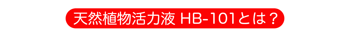 天然植物活力液HB-101とは？